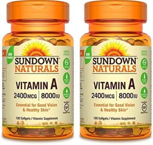 Sundown Vitamin A 2400 Mcg 8000 Iu Softgels