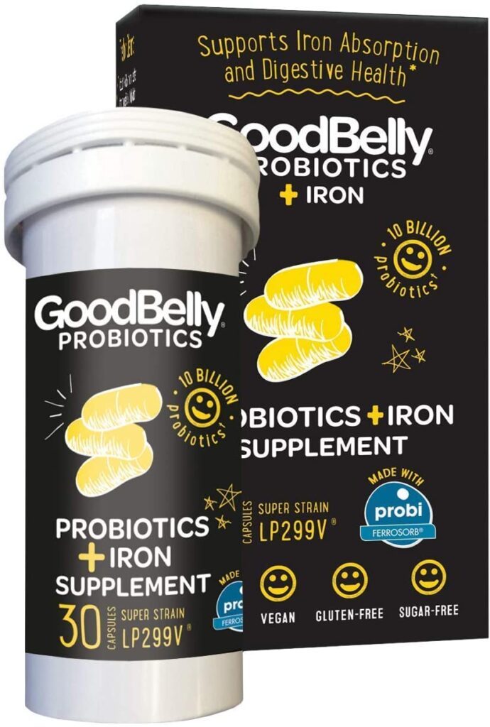 GoodBelly® Probiotic Supplement for Digestive Support & Iron Deficiency