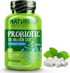 NATURELO Probiotic Supplement - 50 Billion CFU