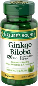 Nature's Bounty Ginkgo Biloba Pills and Herbal Supplement