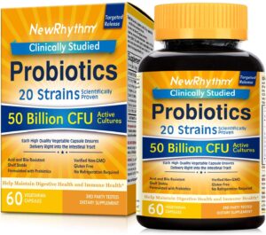 NewRhythm Probiotics 50 Billion CFU 20 Strains