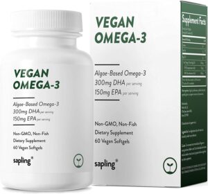 Vegan Omega 3 Supplement - Plant Based DHA & EPA Fatty Acids